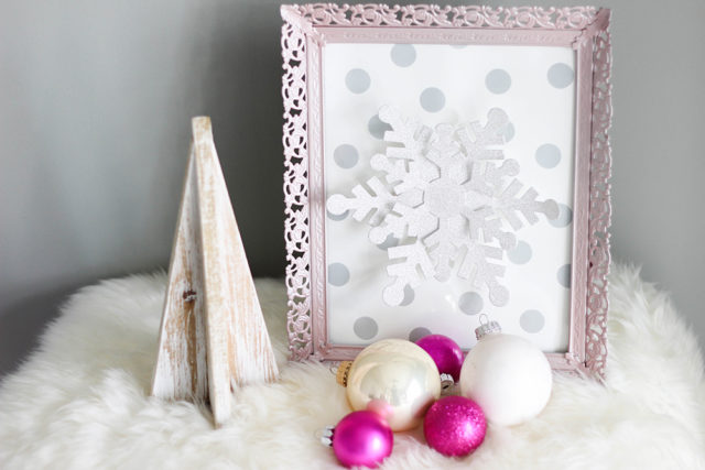 Paper Riot Co DIY Framed Snowflakes Holiday Decor