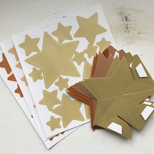 Paper Riot Dimensional Gold Stars Decals